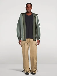Nylon Twill x Sponge Sweat Hoodie