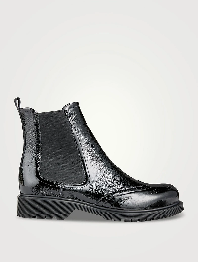 Haley Patent Leather Chelsea Boots