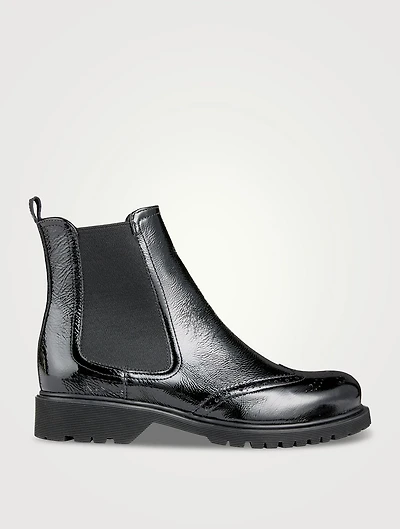 Haley Patent Leather Chelsea Boots