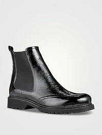 Haley Patent Leather Chelsea Boots