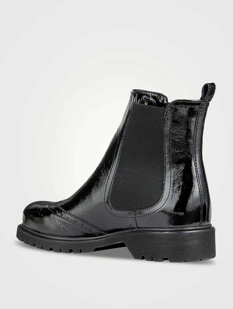 Haley Patent Leather Chelsea Boots