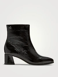 Ann Patent Leather Ankle Boots