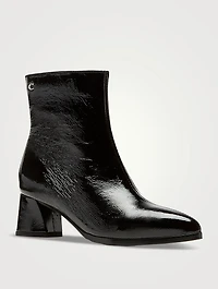 Ann Patent Leather Ankle Boots