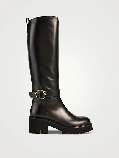 Tim Leather Knee-High Boots