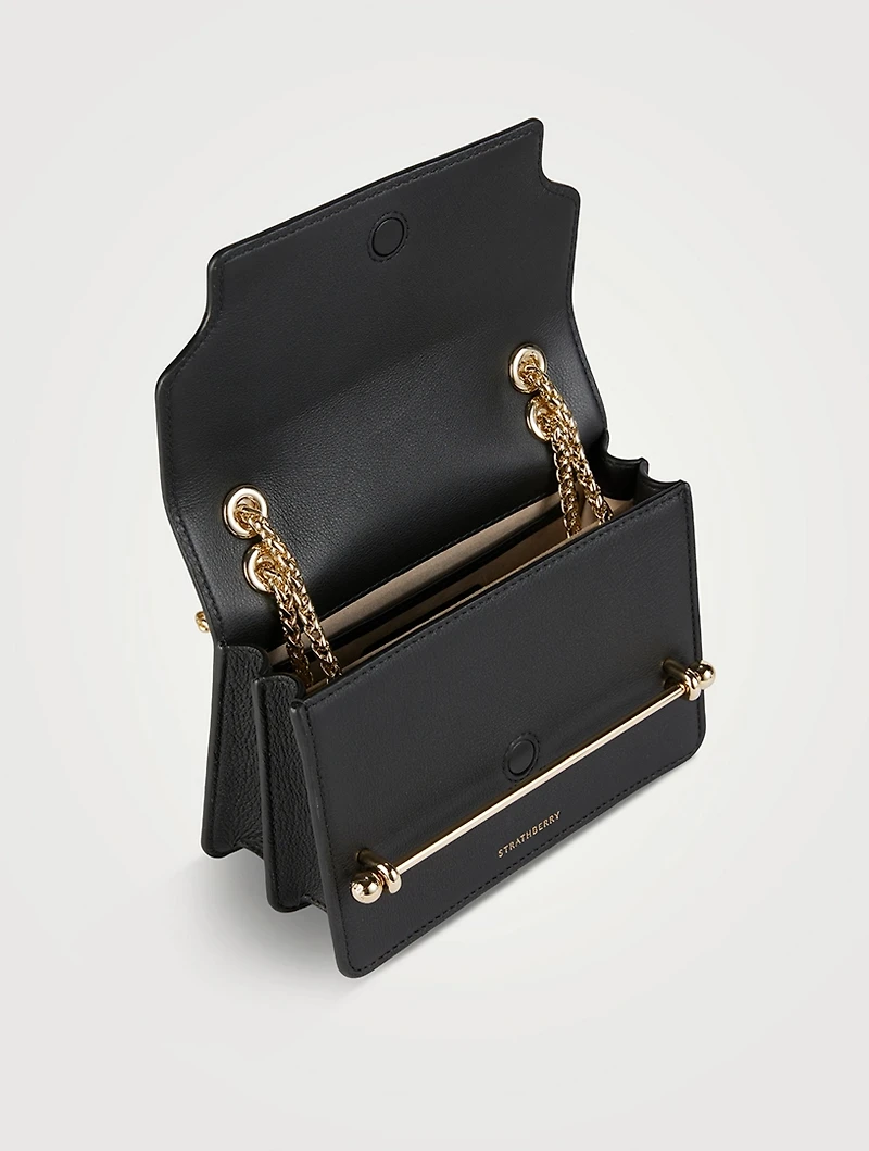 Mini East/West Leather Shoulder Bag