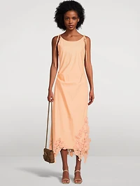 Lace-Trimmed Cotton Dress
