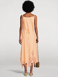 Lace-Trimmed Cotton Dress