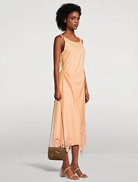 Lace-Trimmed Cotton Dress