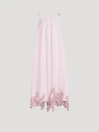 Lace-Trimmed Cotton Dress