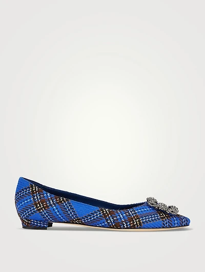 Hangisiflat Wool Tartan Ballet Flats