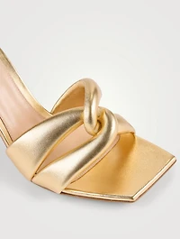 Amour Metallic Leather Mules