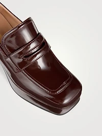 Rouen Leather Platform Penny Loafers
