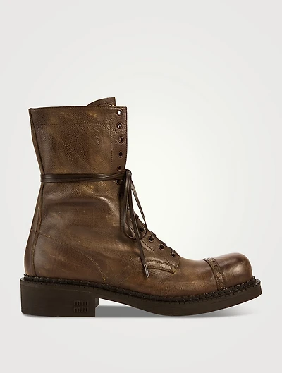 Leather Combat Boots
