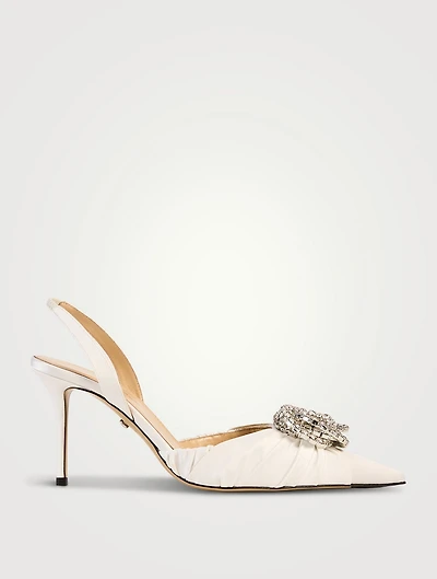 Galaxy Satin Slingback Pumps