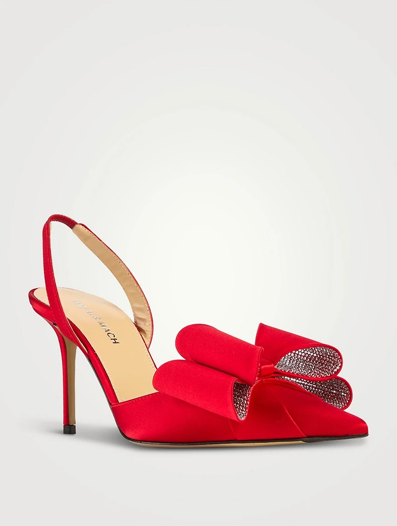 Le Cadeau Satin Slingback Pumps