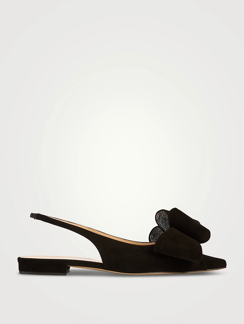 Le Cadeau Suede Slingback Ballet Flats
