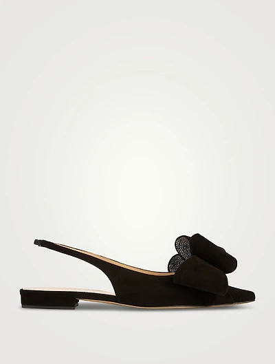 Le Cadeau Suede Slingback Ballet Flats