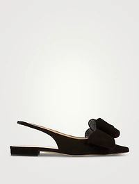 Le Cadeau Suede Slingback Ballet Flats