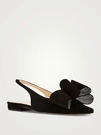 Le Cadeau Suede Slingback Ballet Flats