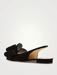 Le Cadeau Suede Slingback Ballet Flats