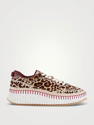 Nama Pony Hair Sneakers Leopard Print