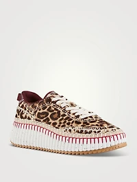 Nama Pony Hair Sneakers Leopard Print