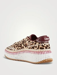 Nama Pony Hair Sneakers Leopard Print