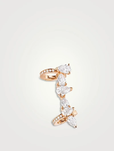 Serti Sur Vide 18K Rose Gold Right Earcuff With Diamonds