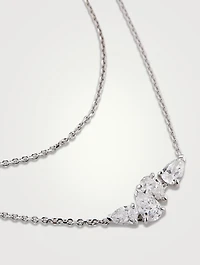 Serti Sur Vide White Gold Layered Necklace With Diamonds