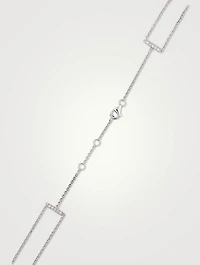Serti Sur Vide White Gold Layered Necklace With Diamonds