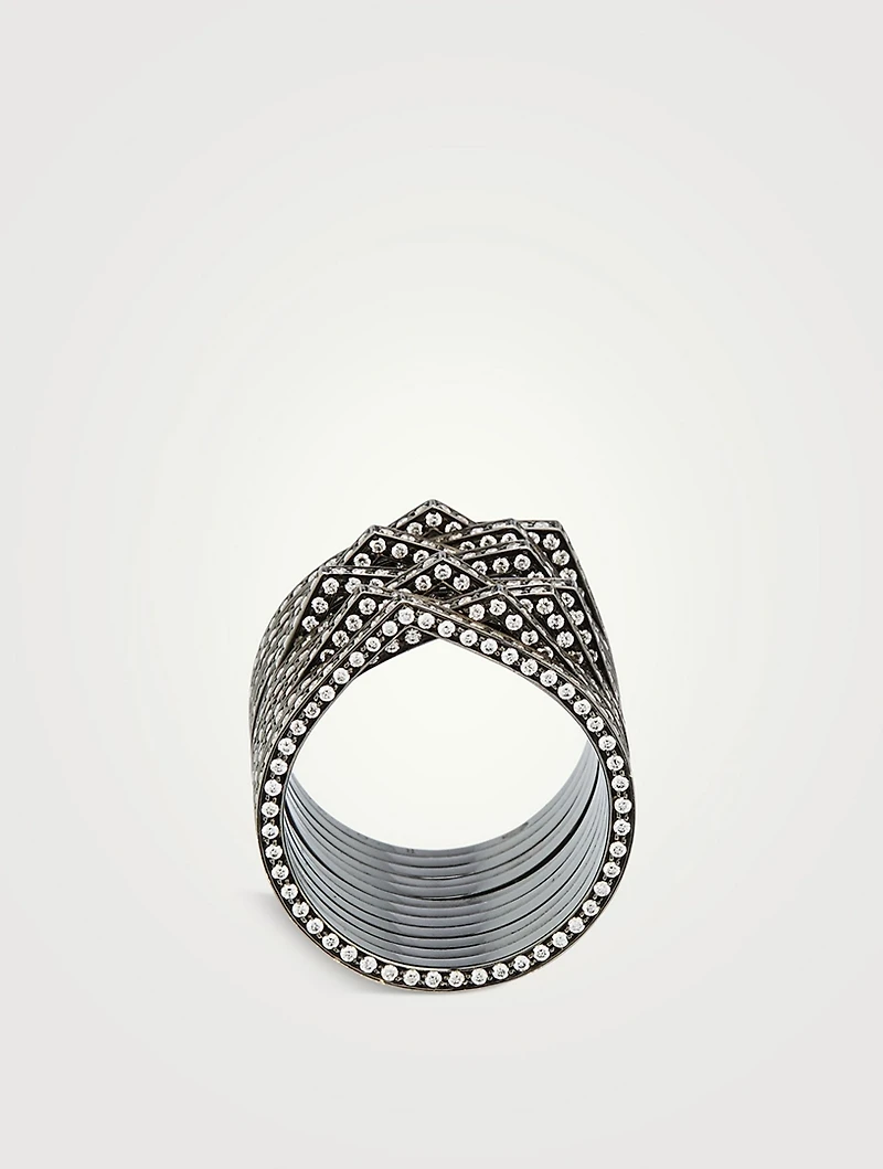 Antifer Gold Ring With Diamonds