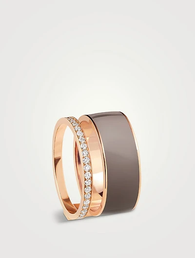 Berbere Chromatic 18K Rose Gold Lacquer Ring