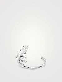 Serti Sur Vide 18K White Gold Ring With Diamonds