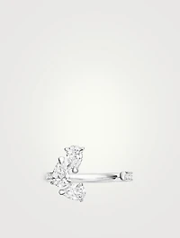 Serti Sur Vide 18K White Gold Ring With Diamonds