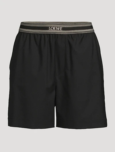 Logo-Elastic Shorts