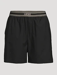 Logo-Elastic Shorts