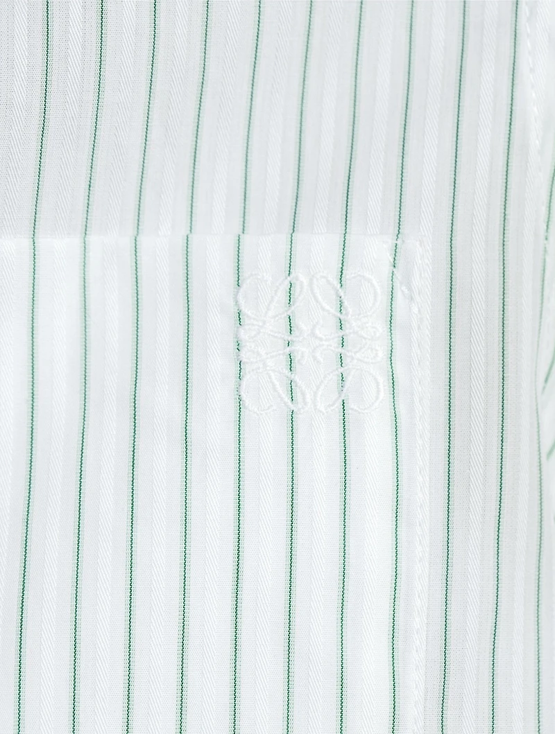 Split-Back Shirt Stripe Print
