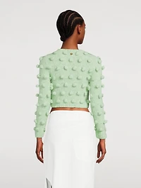 Bauble-Trimmed Cropped Sweater