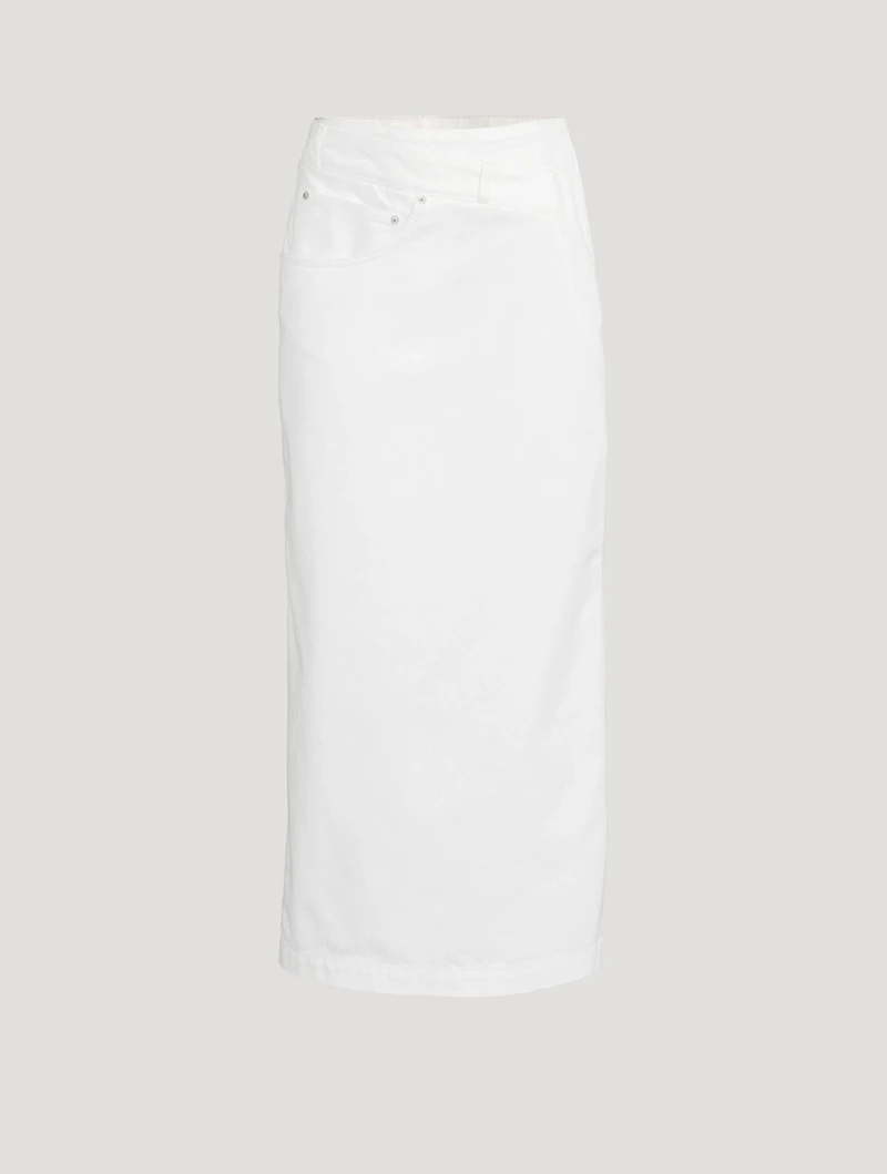 Deconstructed Denim Maxi Skirt