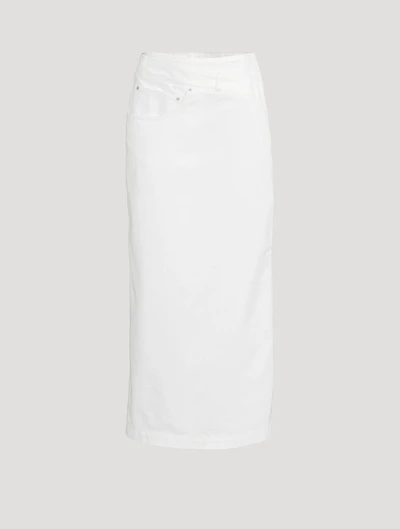 Deconstructed Denim Maxi Skirt