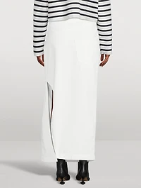 Deconstructed Denim Maxi Skirt