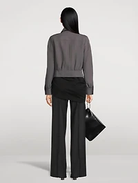 Fitted Gabardine Casual Jacket