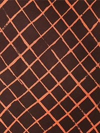 Sati Bias-Cut Midi Skirt Grid Print
