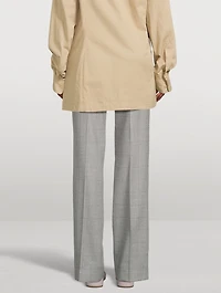 Pulla Wool Trousers Windowpane Check Print