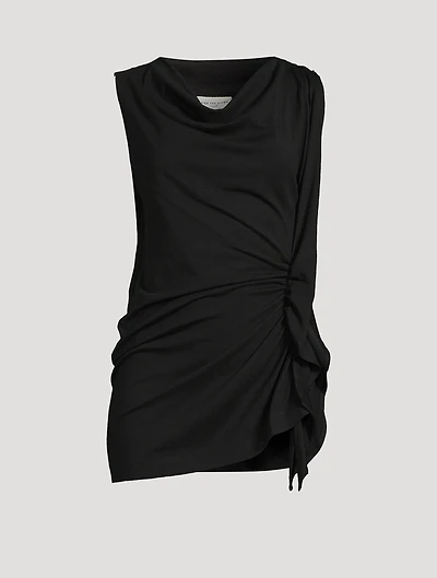 Gathered Sleeveless Top