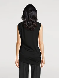 Gathered Sleeveless Top