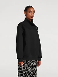 Zip Collar Oversized Sweatshirt