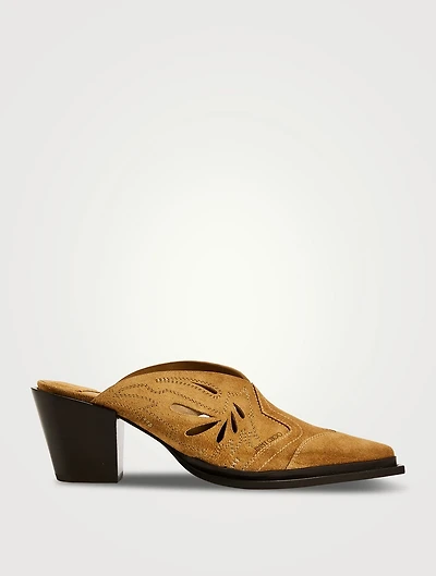Cece Suede Western Mules