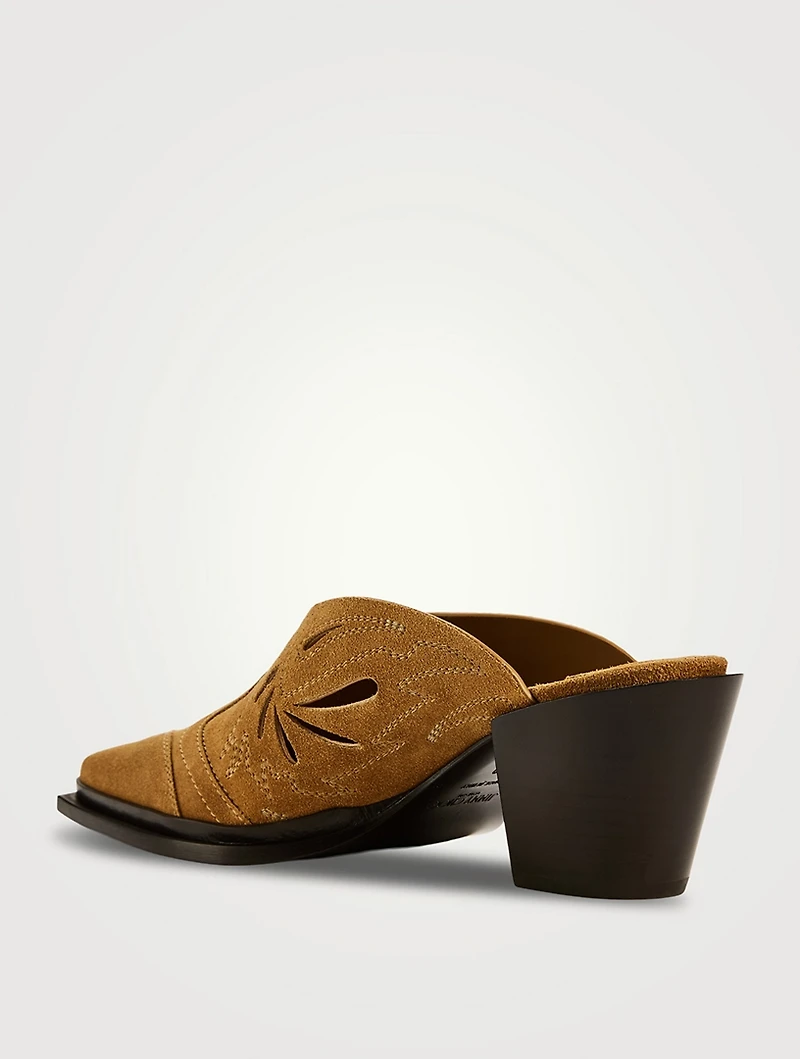 Cece Suede Western Mules