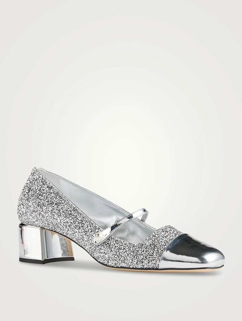 Elisa Glitter Mary Jane Pumps